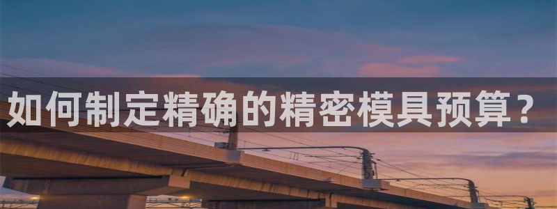 新版彩神v8登录不上去：如何制定精确的精密模具预算？