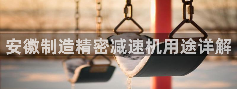 天天赢彩神：安徽制造精密减速机用途详解