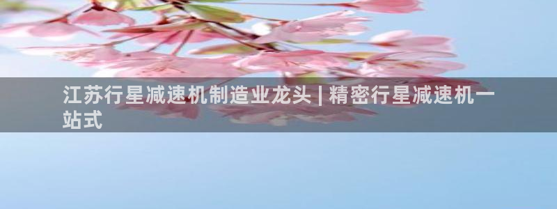 彩神正规吗：江苏行星减速机制造业龙头 | 精密行星减速机一
站式