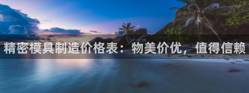 新版彩神v8登录教程：精密模具制造价格表：物美价优，值得信赖