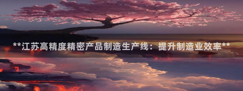 彩神通关注码金码对应码：**江苏高精度精密产品制造生产线：提升制造业效率**