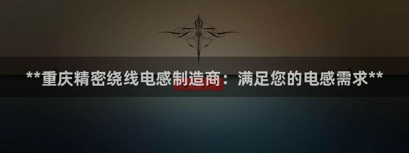 彩神平台注册登录：**重庆精密绕线电感制造商：满足您的电感需求**