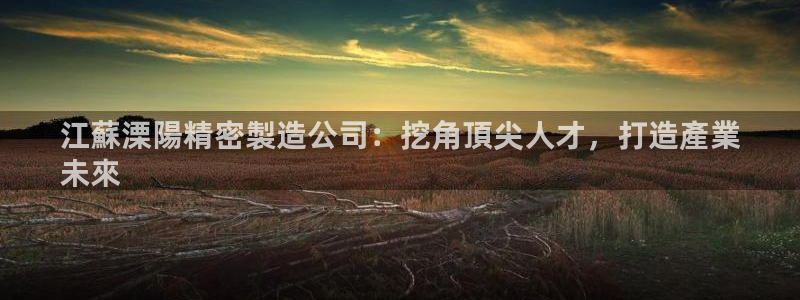 彩神V8有限公司：江蘇溧陽精密製造公司：挖角頂尖人才，打造產業
未來