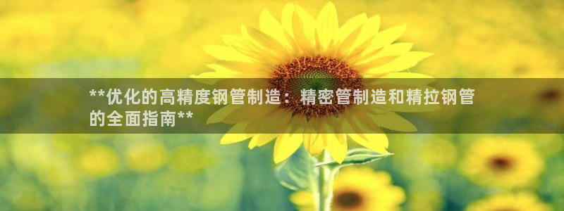彩神购彩购彩大厅入口v：**优化的高精度钢管制造：精密管制造和精拉钢管
的全面指南**