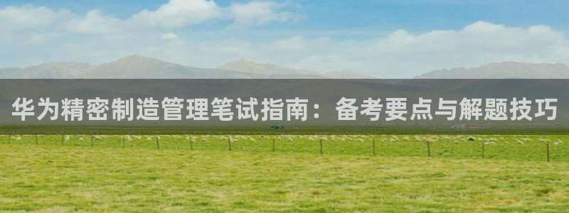 彩神网正规吗：华为精密制造管理笔试指南：备考要点与解题技巧